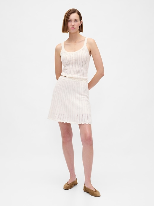 Image number 2 showing, 100% Cotton Pointelle Tank Top