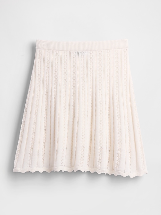 Image number 5 showing, 100% Cotton Pointelle Mini Skirt
