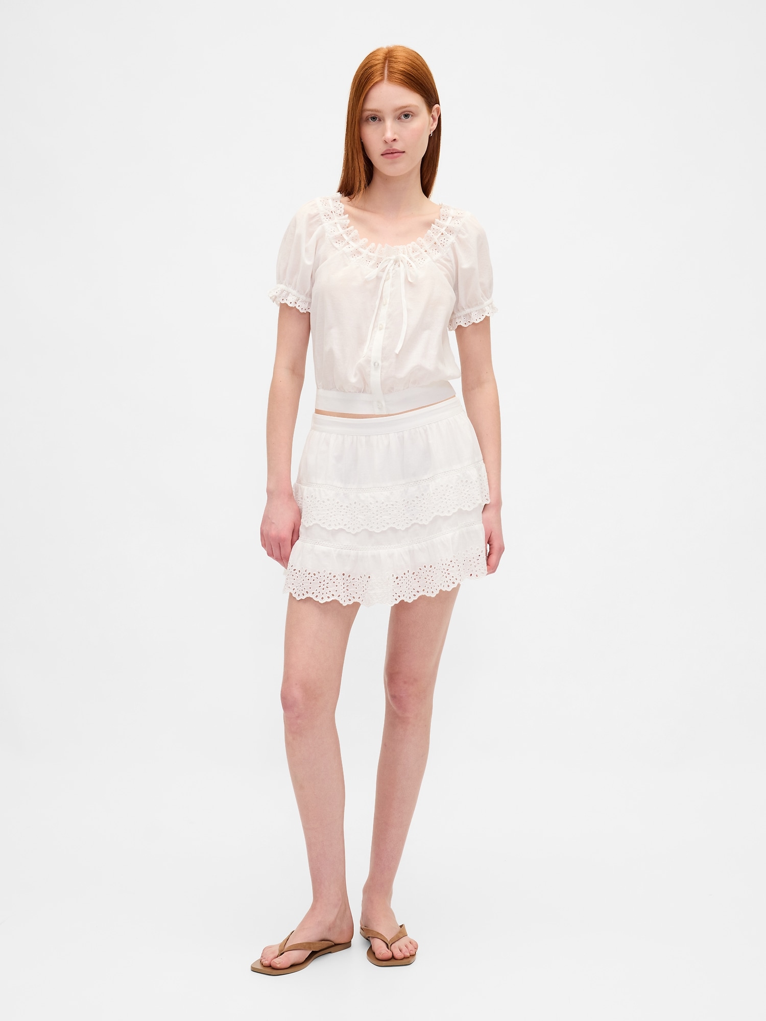 Eyelet Crop Top