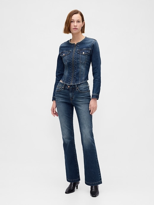 Image number 2 showing, Denim Moto Jacket