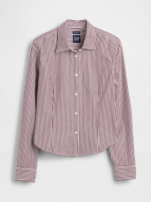 Organic Cotton Fitted Crop Shirt