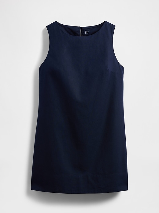 Image number 5 showing, Linen-Blend Mini Shift Dress