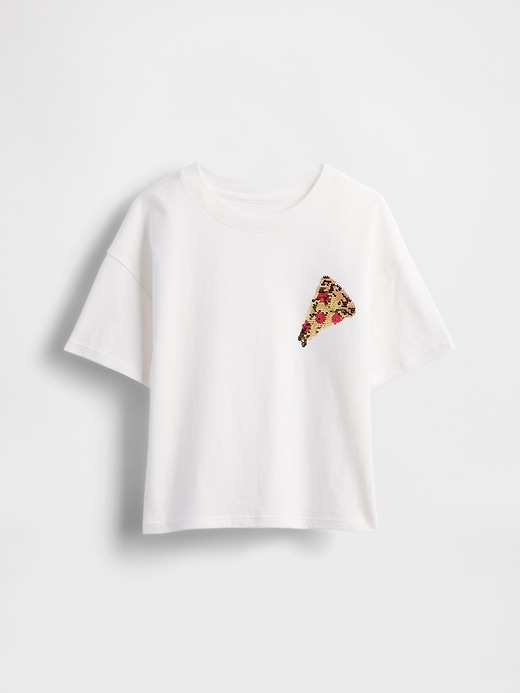 Image number 2 showing, Kids Oversized Flippy Sequin Graphic T-Shirt