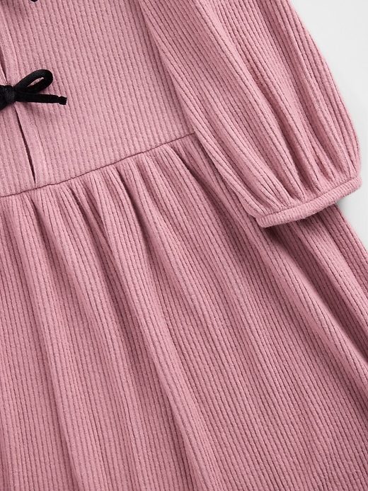 Image number 4 showing, Kids Softspun Rib Bow-Front Dress