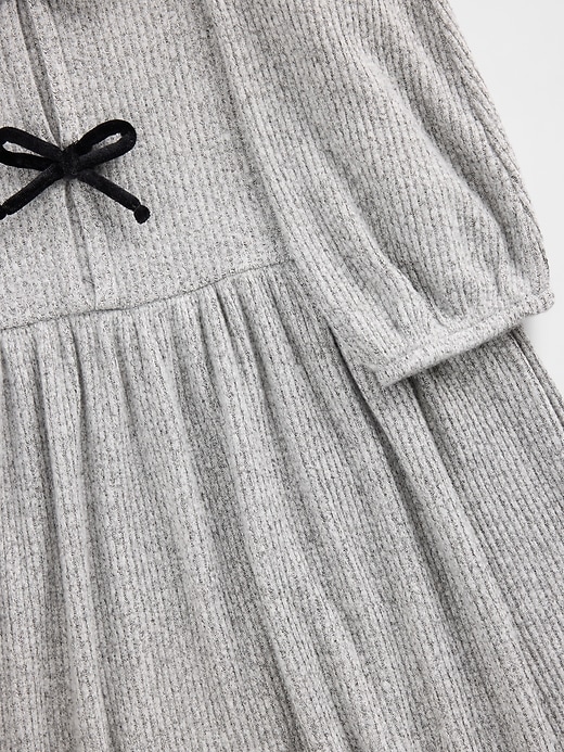 Image number 4 showing, Kids Softspun Rib Bow-Front Dress