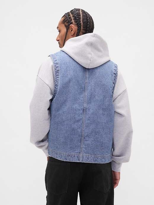 Image number 3 showing, Heavyweight Denim Utility Vest