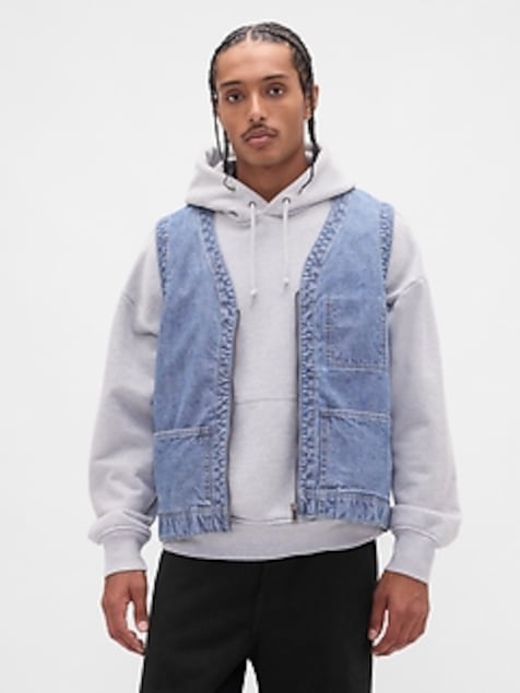 Heavyweight Denim Utility Vest