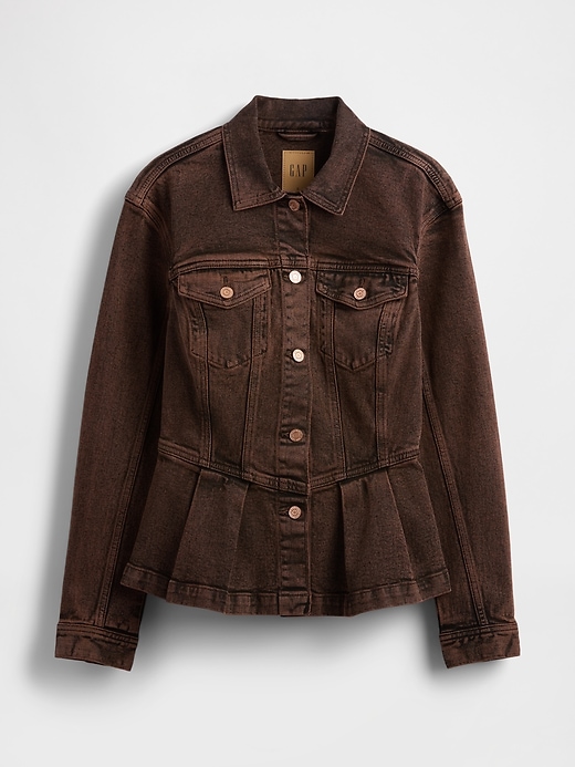 Image number 5 showing, Denim Peplum Jacket