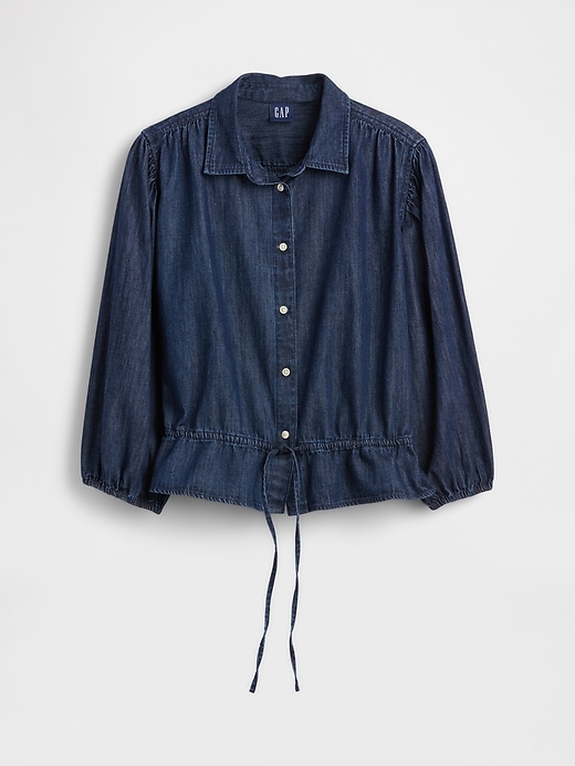 Image number 5 showing, Denim Tie-Waist Top
