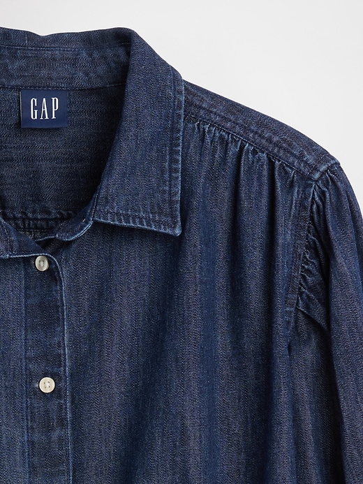 Image number 4 showing, Denim Tie-Waist Top