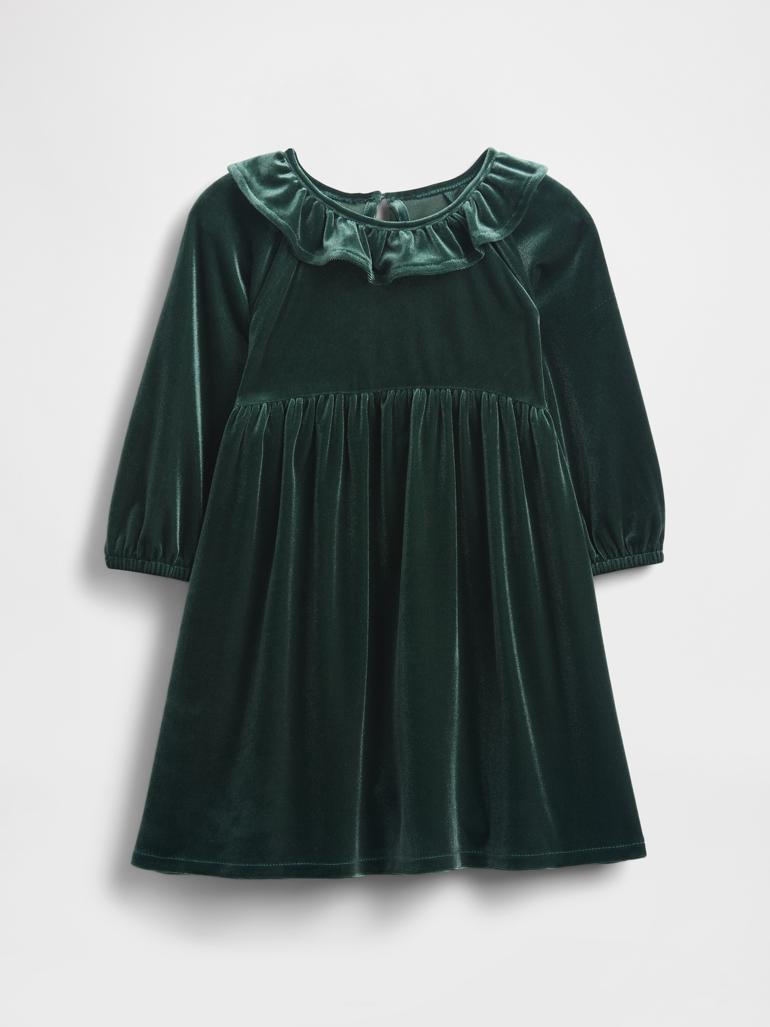 Baby & Toddler Velour Ruffle Collar Dress