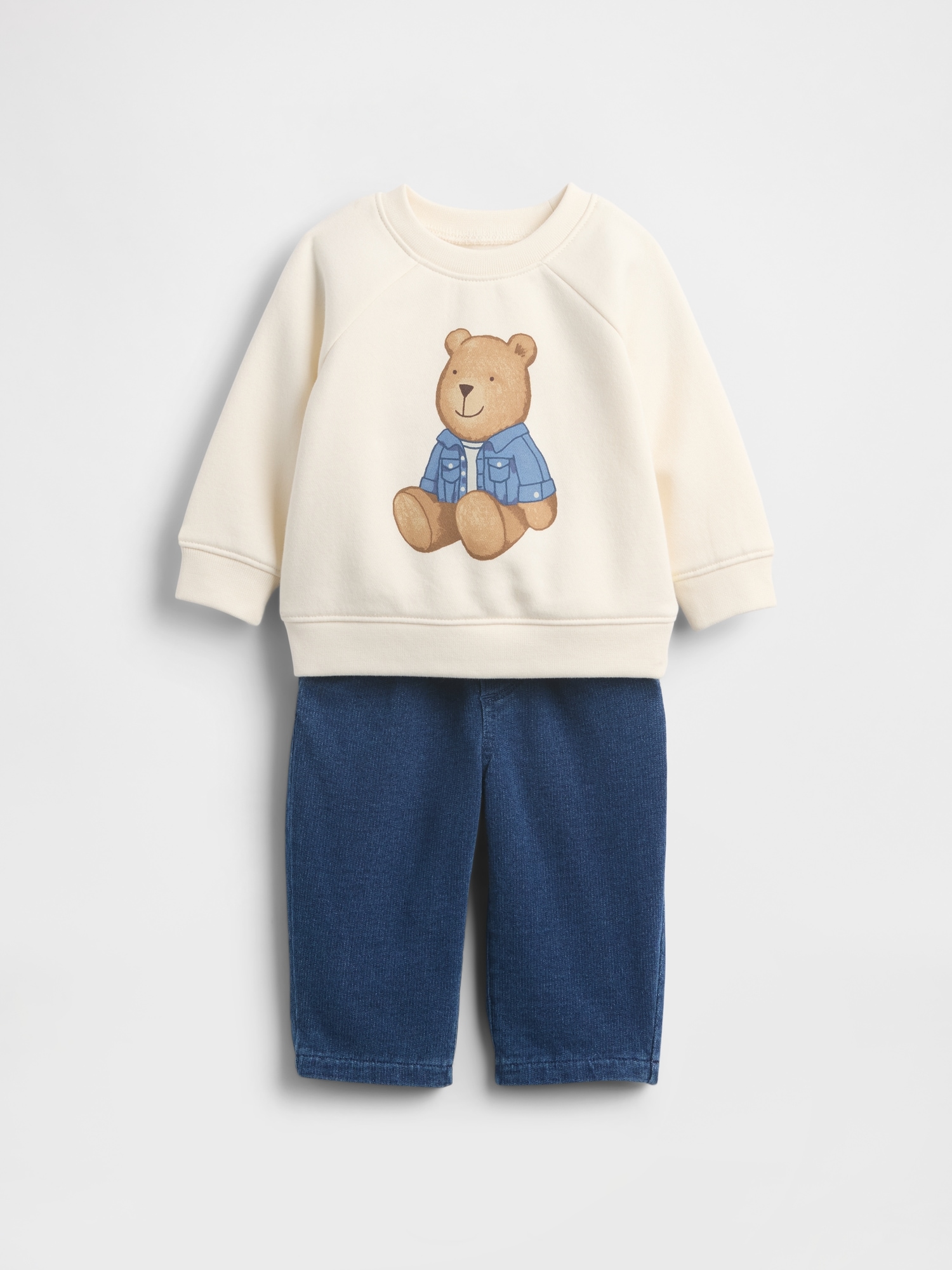 Gap Kids' Baby Vintagesoft Brannan Bear Sweat Set In White
