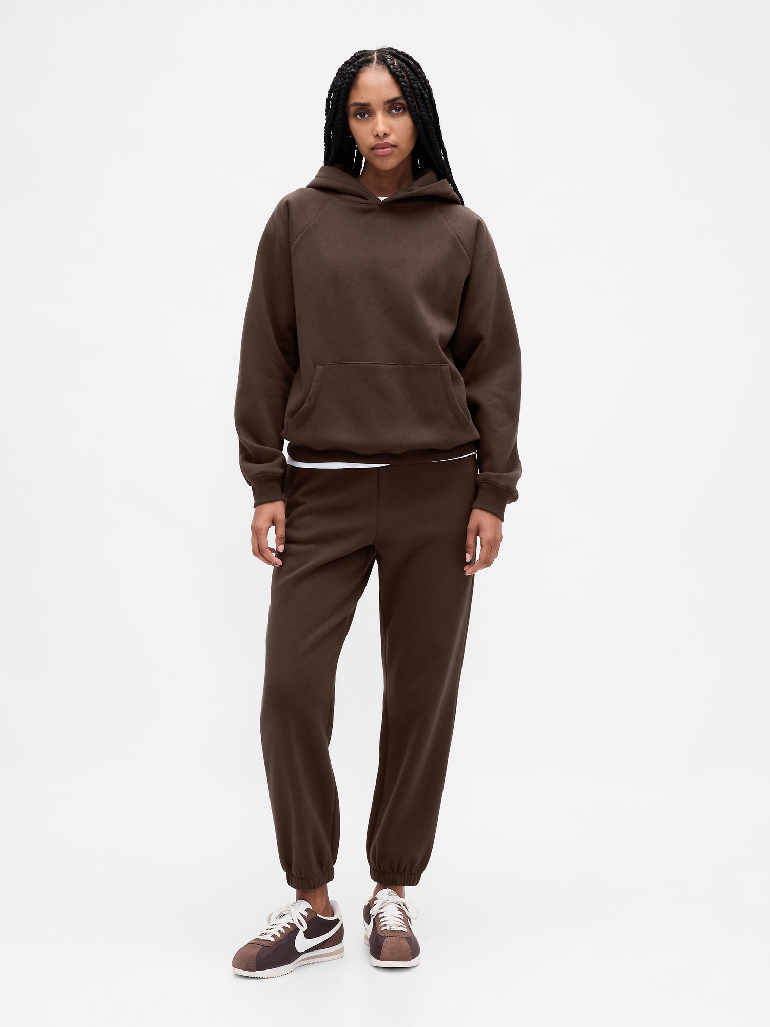 Gap High Rise Vintagesoft Joggers In Brown