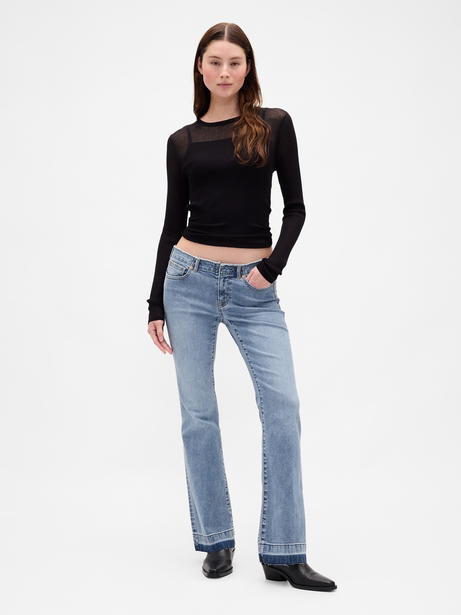Low Rise Long & Lean Jeans - Light Blue Tint