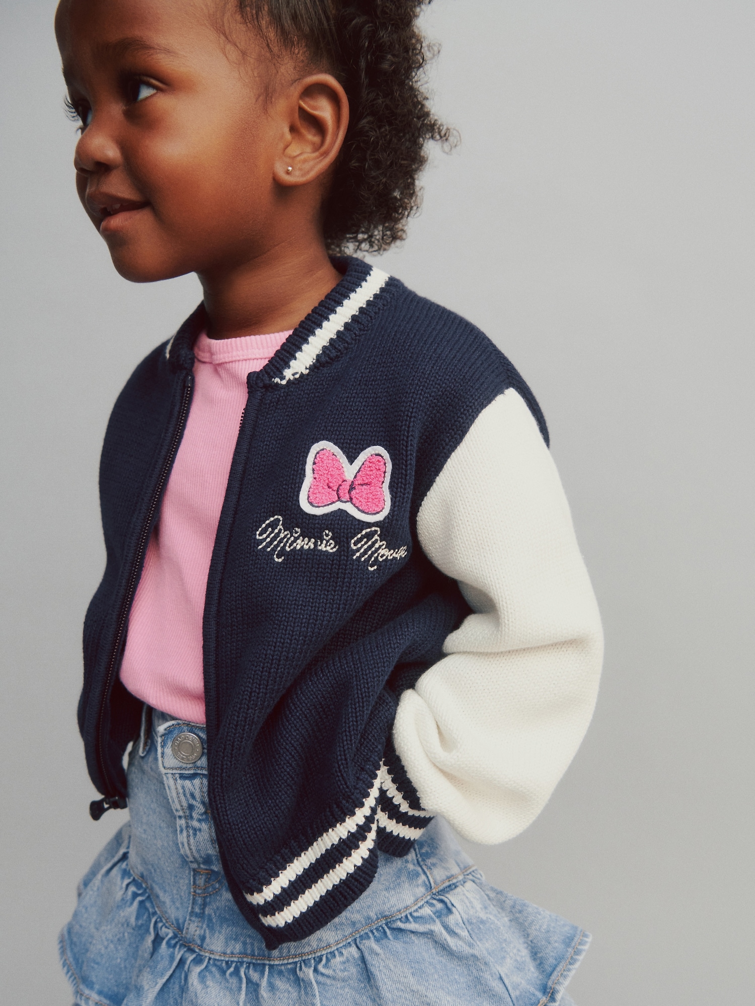 Gap × Disney Baby & Toddler Minnie Mouse Varsity Sweater