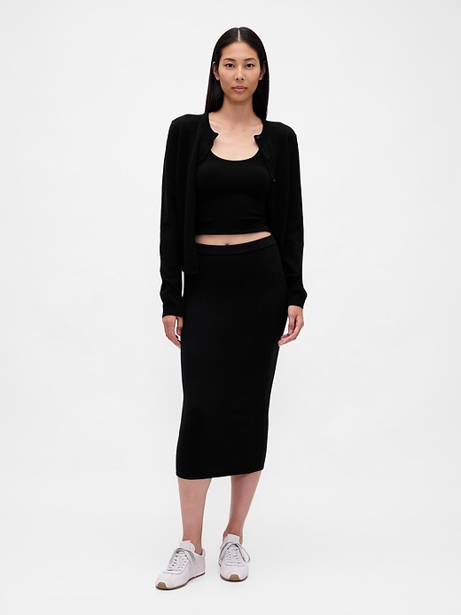 Image number 1 showing, CashSoft Stretch Midi Skirt