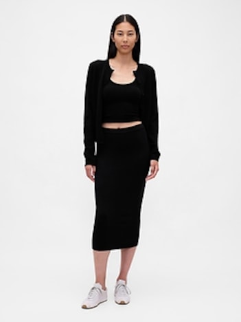 CashSoft Stretch Midi Skirt