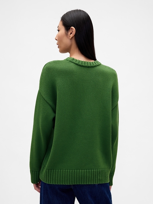 Image number 3 showing, 100% Cotton Oversized Sweater