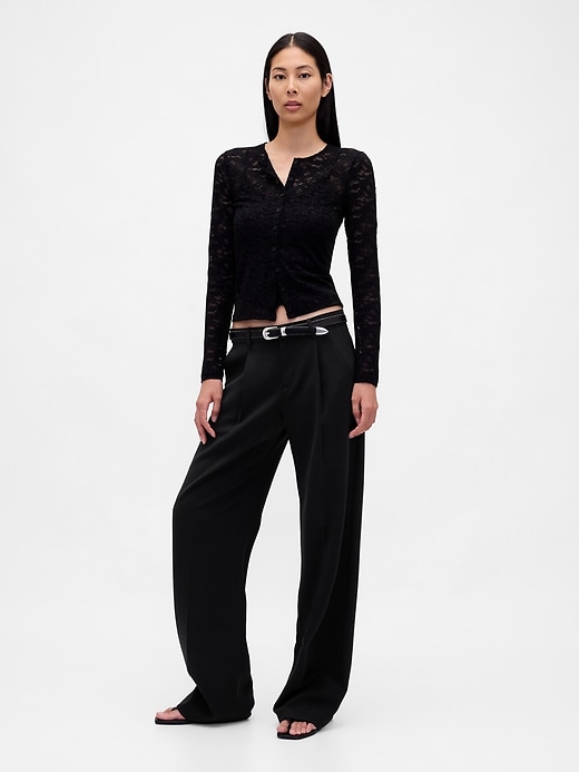 2 of 8 showing, with the color Black of product Lace Cardigan