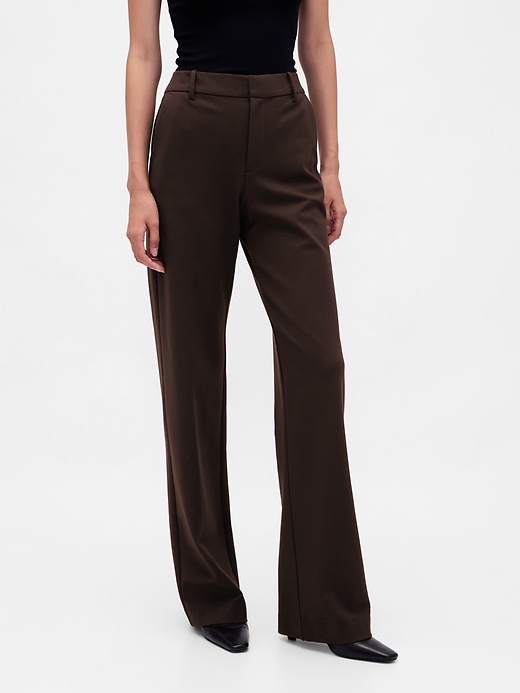 Image number 2 showing, High Rise Ponte Wide-Leg Pants
