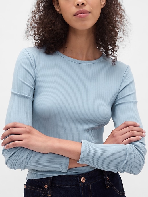 Image number 4 showing, Modern Rib Crop T-Shirt