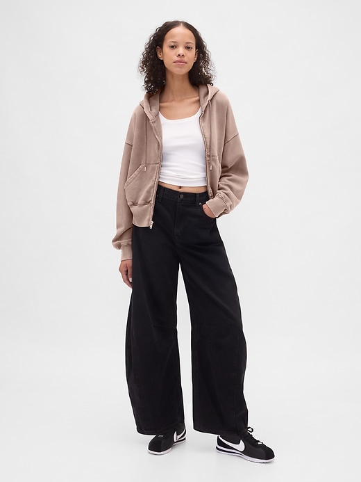 Image number 2 showing, VintageSoft Full-Zip Wedge Hoodie