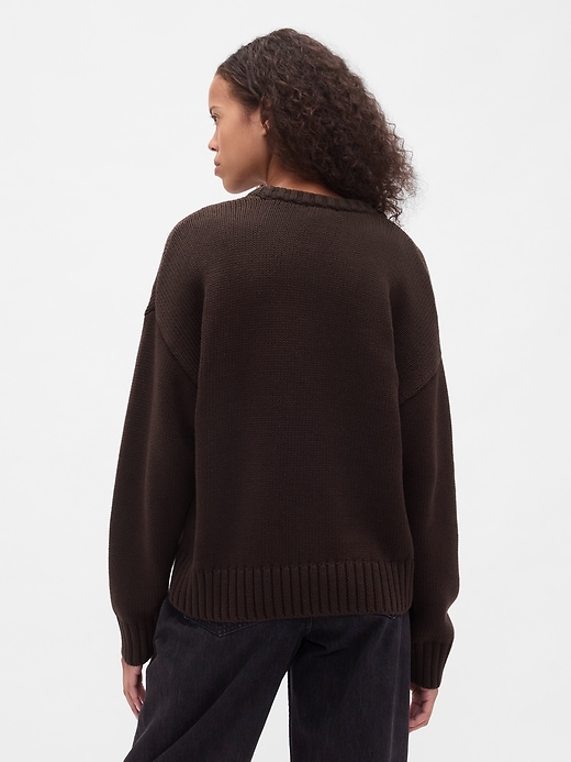 Image number 3 showing, 100% Cotton Relaxed Sweater