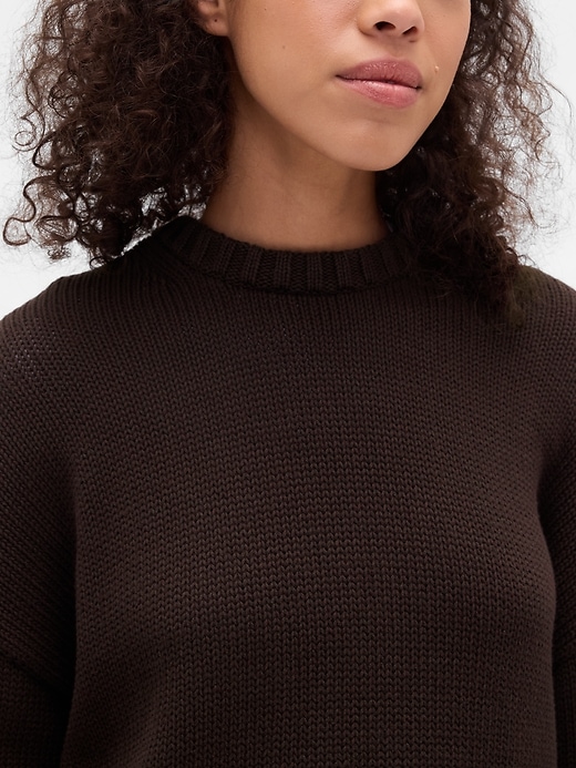 Image number 4 showing, 100% Cotton Relaxed Sweater