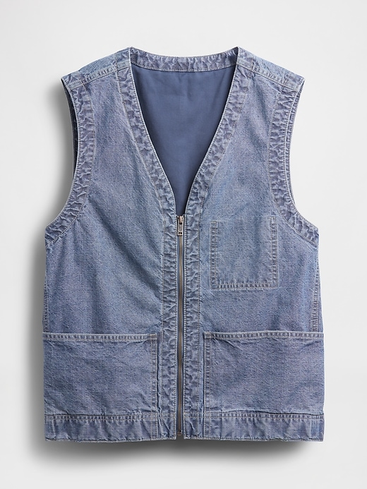Image number 5 showing, Heavyweight Denim Utility Vest