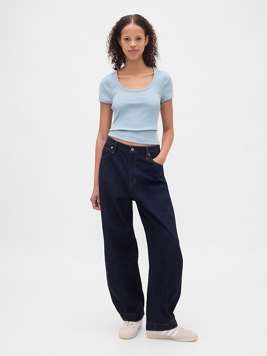 Image number 2 showing, Modern Rib Scoop Crop T-Shirt
