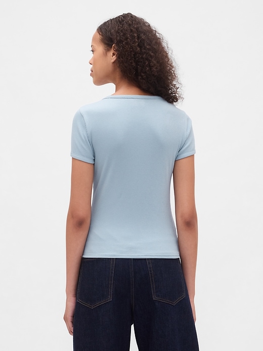 Image number 3 showing, Modern Rib Scoop Crop T-Shirt
