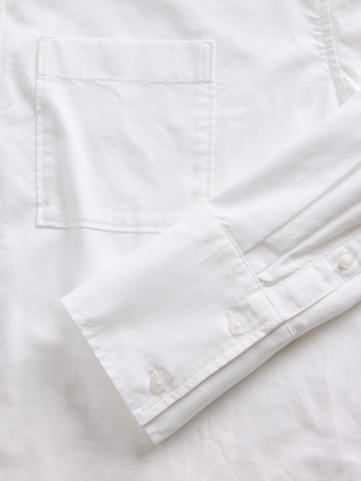 Image number 4 showing, Organic Cotton Oxford Oversized Crop Shirt