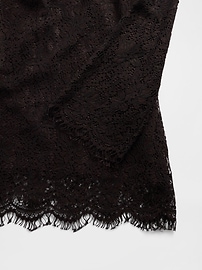 Lace Mini Shift Dress - Brown - View 30