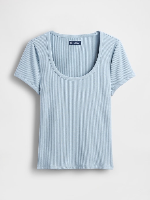 Image number 5 showing, Modern Rib Scoop Crop T-Shirt