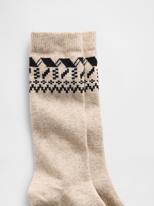 Image number 2 showing, Fair Isle Crew Socks