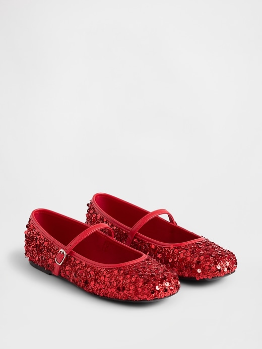 Image number 2 showing, Kids Sequin Ballet Flats
