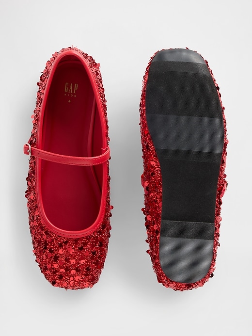 Image number 3 showing, Kids Sequin Ballet Flats