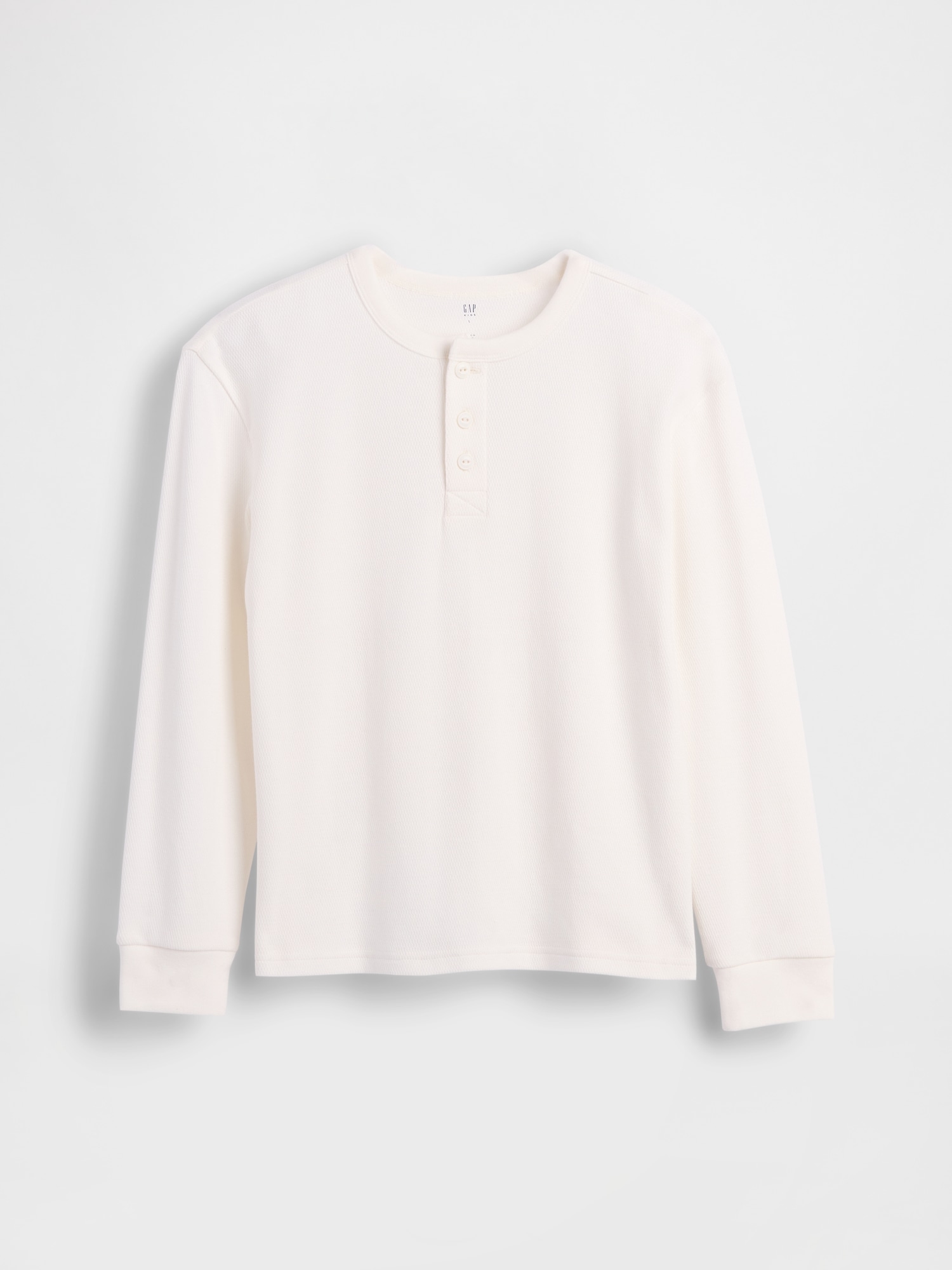 Kids Relaxed Henley T-Shirt - New Off White