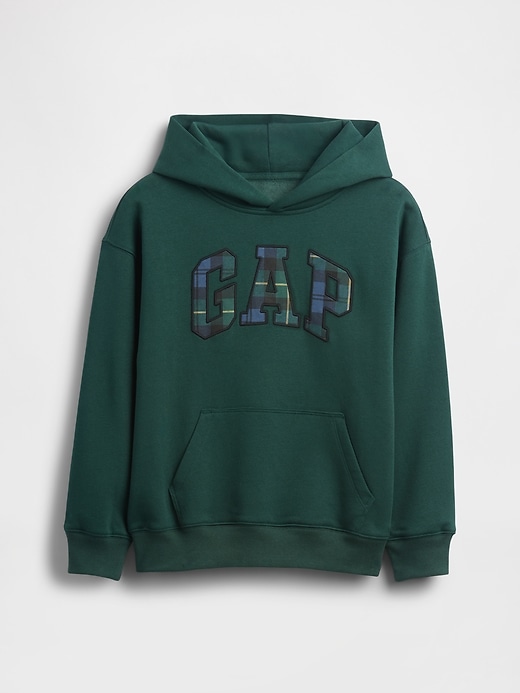 Image number 4 showing, Kids VintageSoft Relaxed Plaid Logo Hoodie