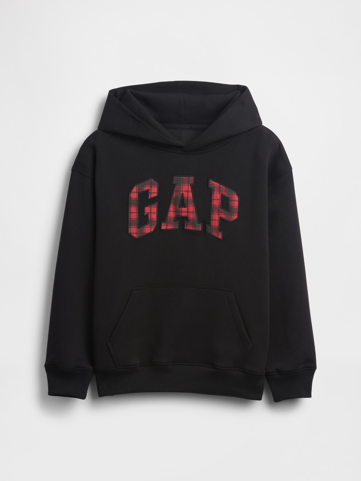 Kids VintageSoft Relaxed Plaid Logo Hoodie