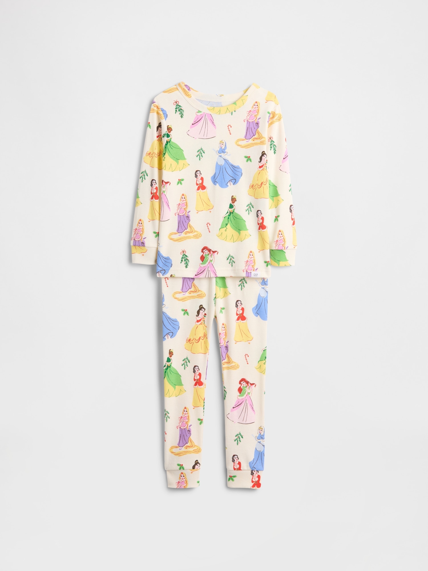Gap × Disney Baby & Toddler Organic Brushed Cotton Princess Pj Set In White