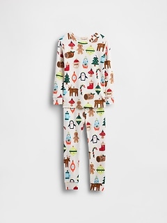 Baby & Toddler Organic Brushed Cotton Holiday PJ Set