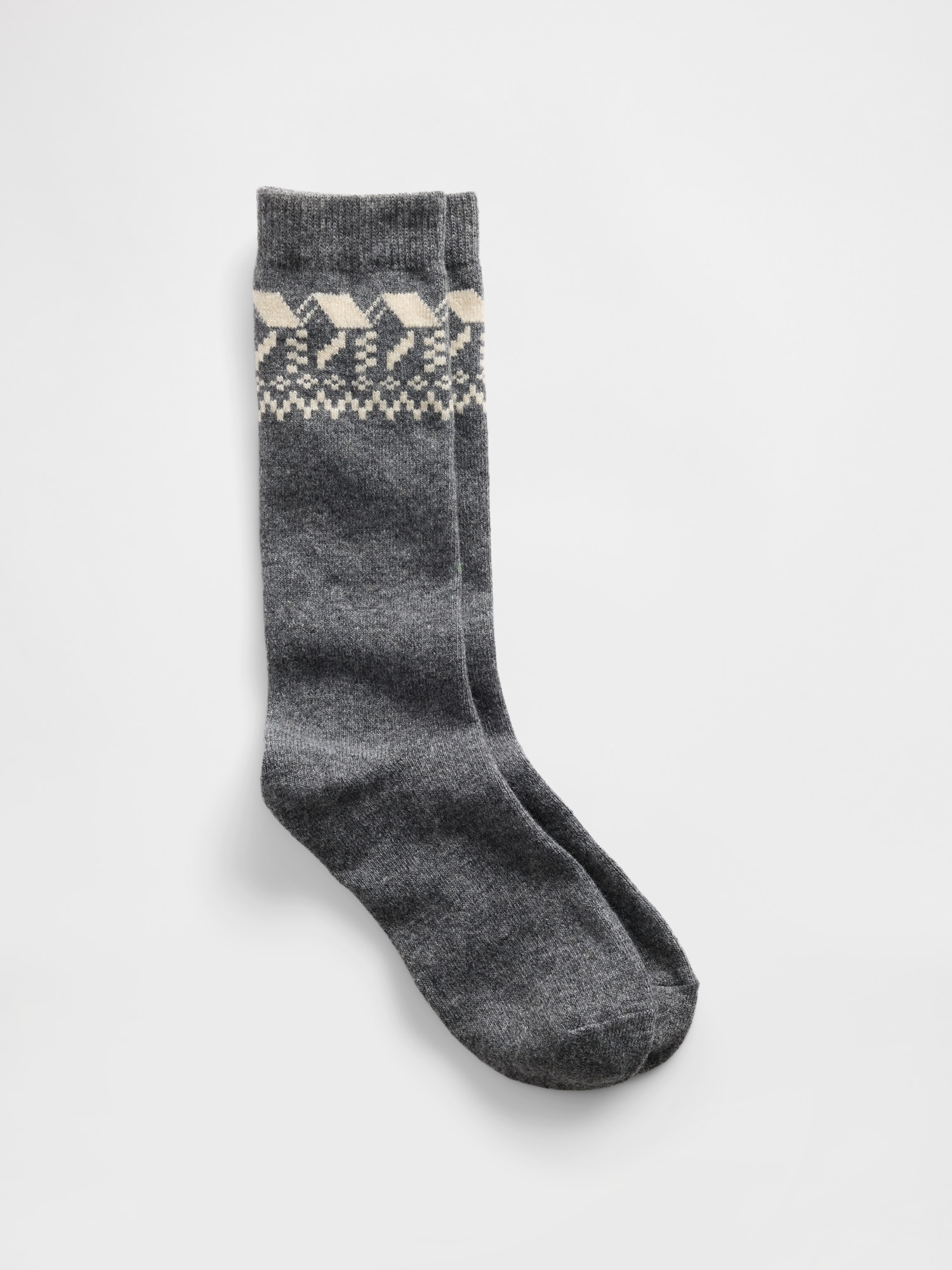 Gap Fair Isle Crew Socks In Gray