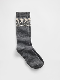 Fair Isle Crew Socks