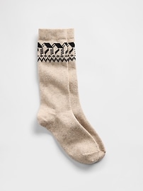 Image number 1 showing, Fair Isle Crew Socks