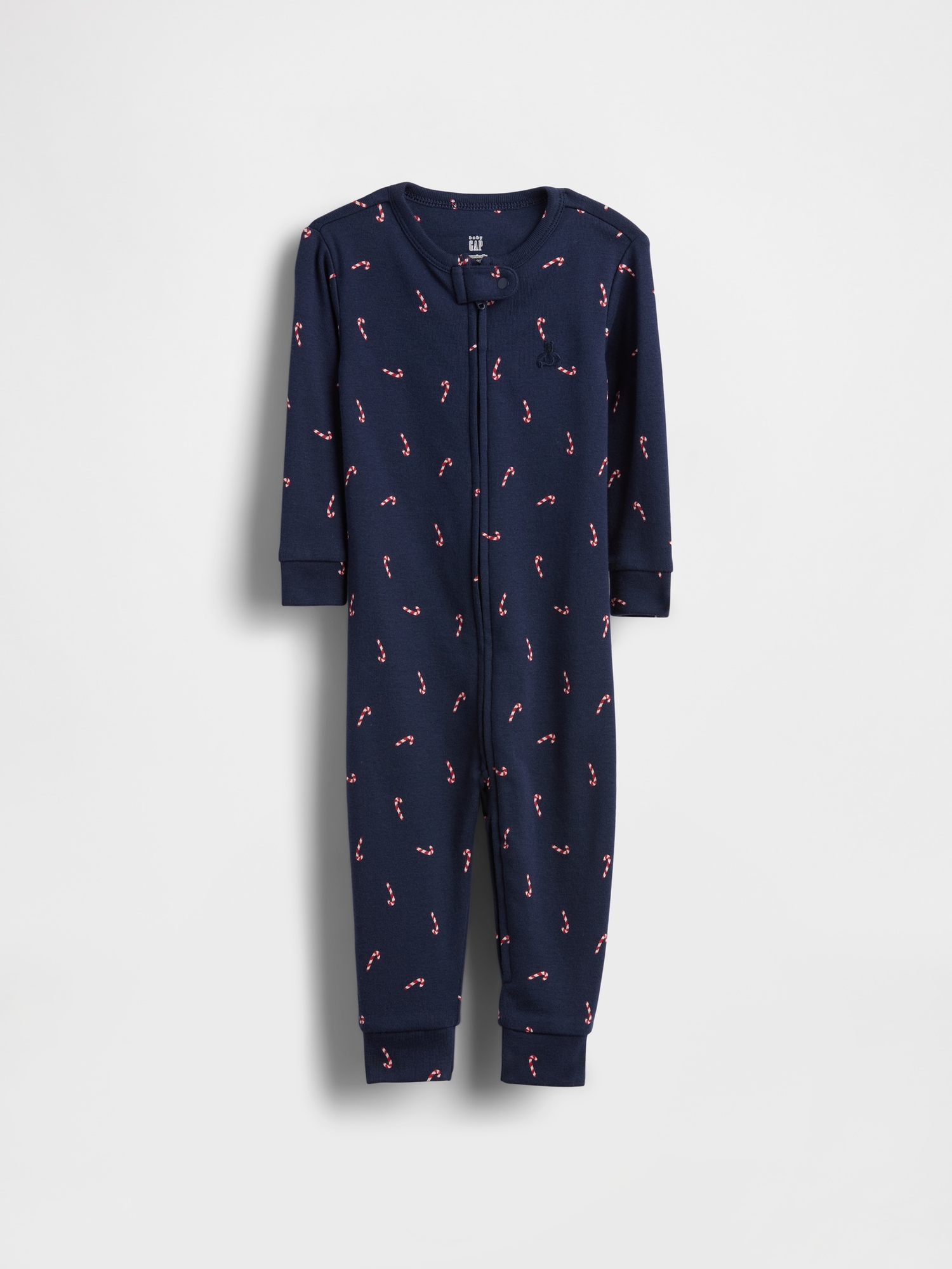 Baby Organic Cotton One-Piece - Candy Canes