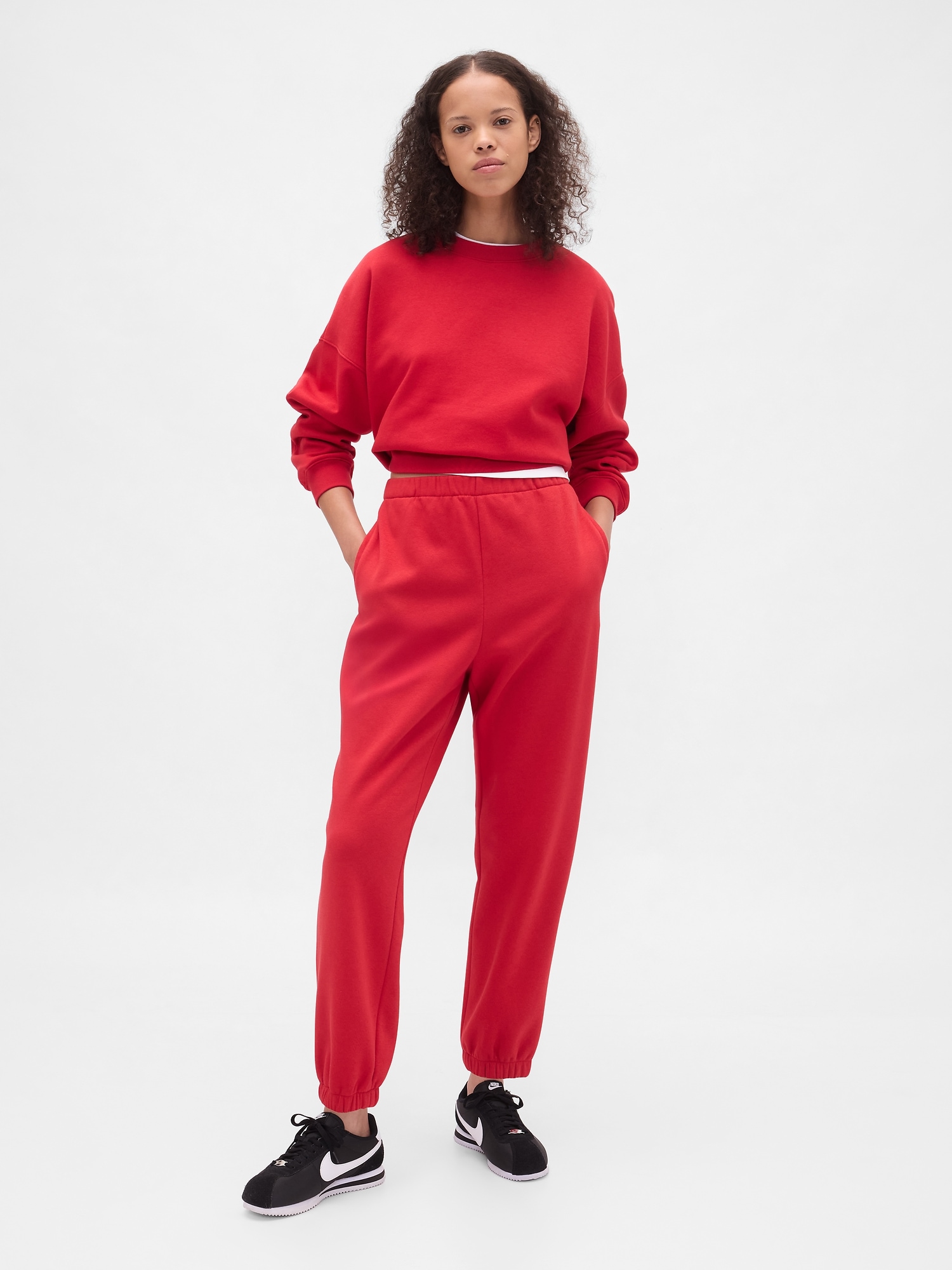 High Rise VintageSoft Joggers - Modern Red