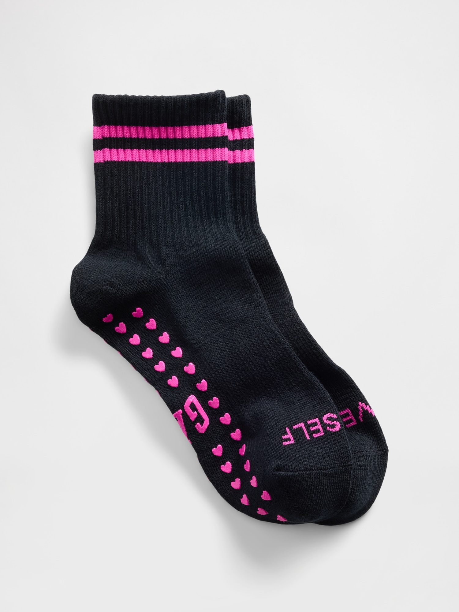Gap Athletic Half Crew Socks In Black
