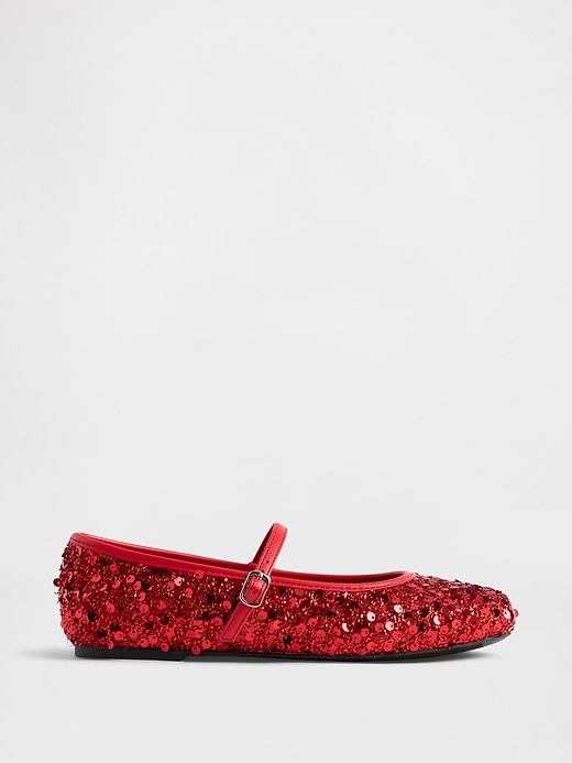 Image number 1 showing, Kids Sequin Ballet Flats
