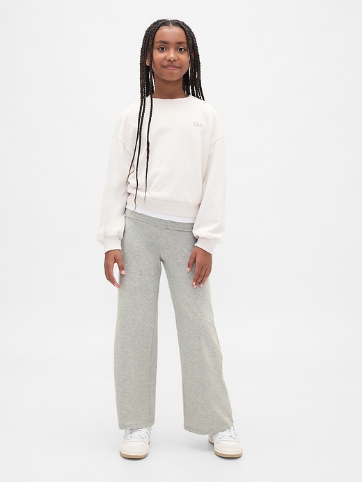 Image number 1 showing, Kids Wide-Leg Foldover Leggings